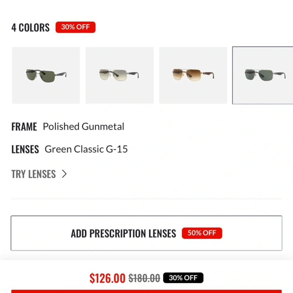 NWT Ray-Ban 60mm Aviator RB3483 Unisex Sunglasses Gunmetal Frame Green L… - Picture 8 of 9